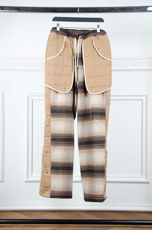 Brown Upcycled Wool Pants - L