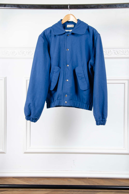 Navy Wool Coach Jacket - M