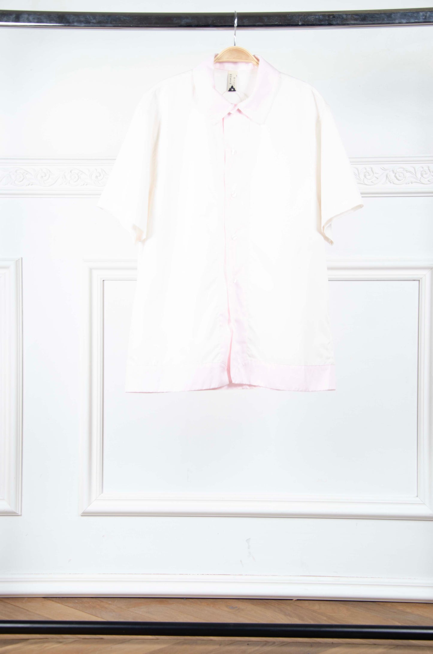 White Short Sleeve Poplin Shirt - M