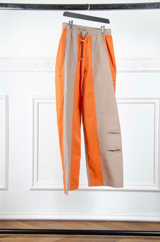 Beige/Orange Montcalm Worker Pants - M