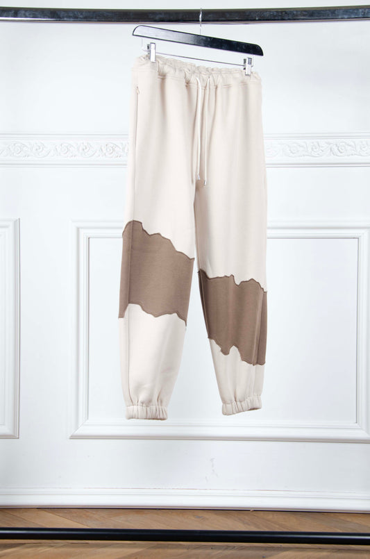 MORE LIFE - Beige/Brown Jogger Pants - M