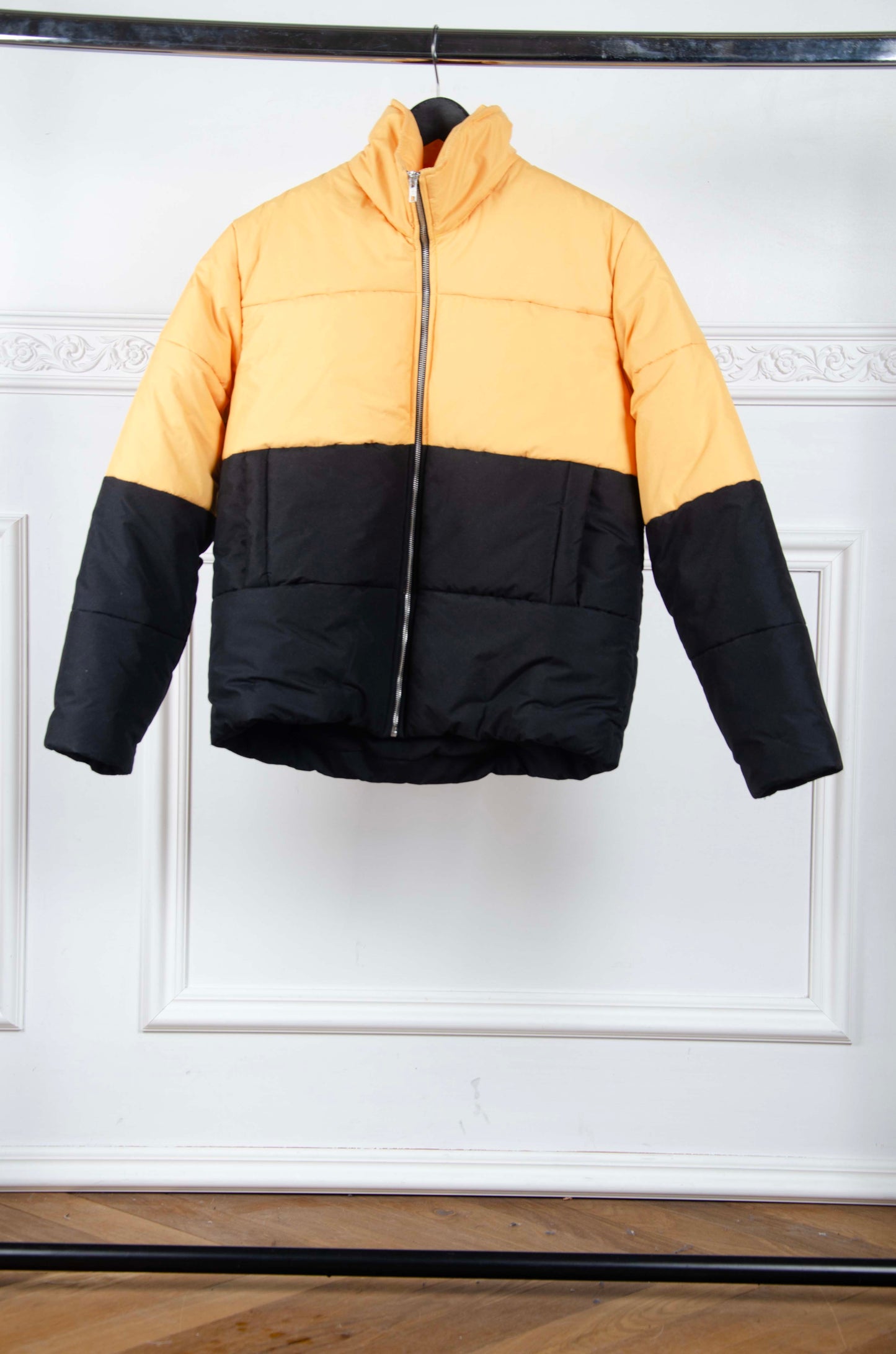 Black/Yellow Padded Jacket - M