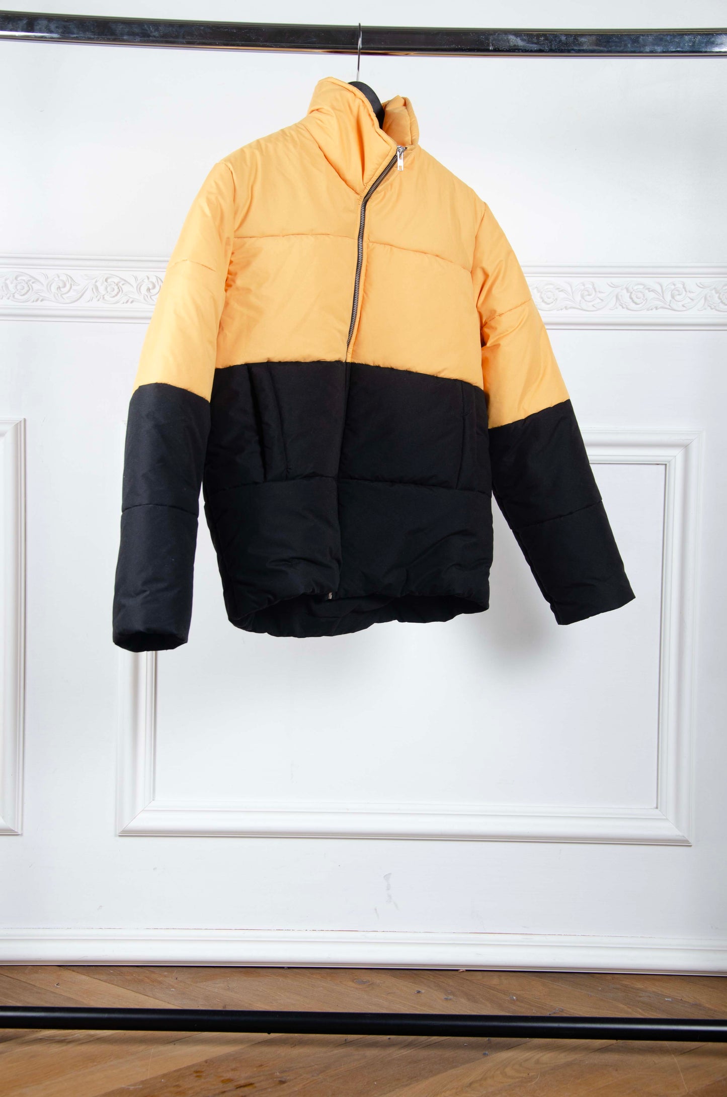 Black/Yellow Padded Jacket - M