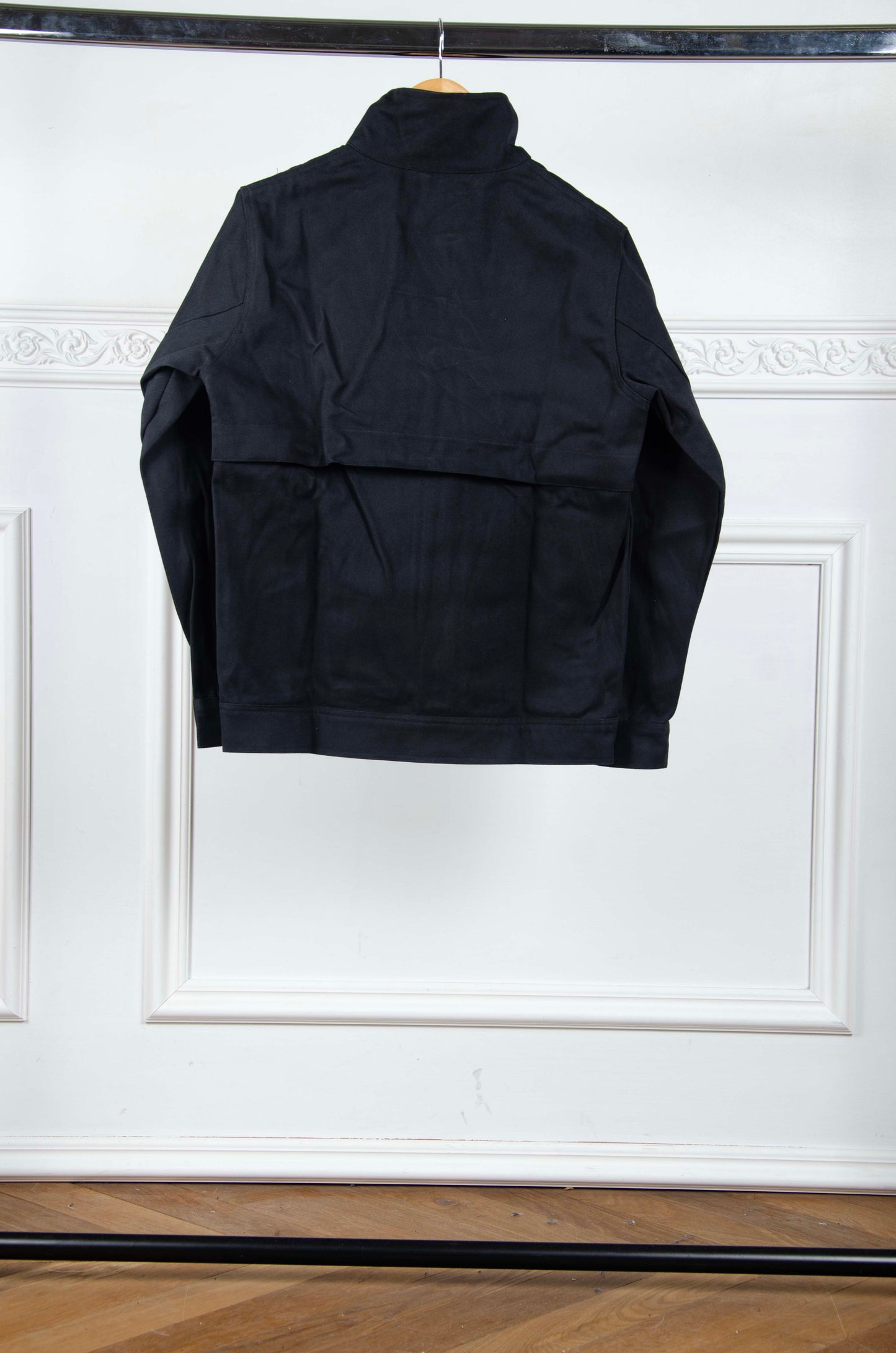 Black Cotton Zip Jacket - M